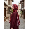 Sharell Soft Pamuk Şal (Bordo Serisi) 245-121