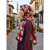 Sharell Soft Pamuk Şal (Bordo Serisi) 245-123