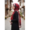 Sharell Soft Pamuk Şal (Bordo Serisi) 245-124