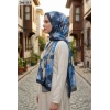 Sharell Soft Pamuk Şal (Lacivert Serisi) 246-115