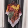 Soft İpek Desenli Flamlı Kotton Eşarp 407-123