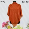 Soft İpek Düz Renk Flamlı Pamuk Eşarp (oranj) 937-161