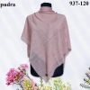 Soft İpek Düz Renk Flamlı Pamuk Eşarp (Pudra) 937-120
