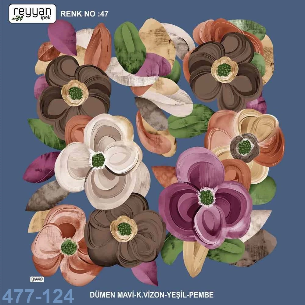 Reyyan İpek Desenli Oyalık Yazma 477-124