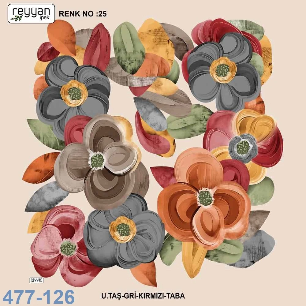 Reyyan İpek Desenli Oyalık Yazma 477-126