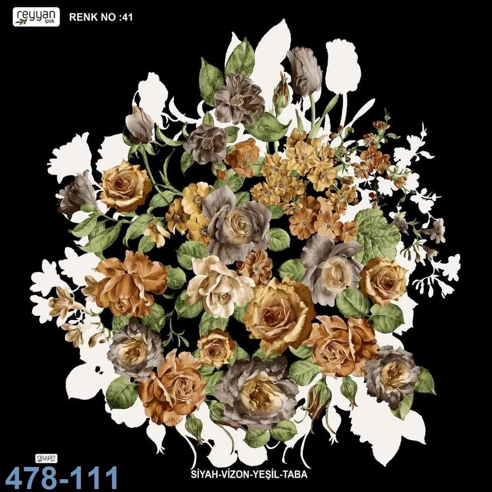 Reyyan İpek Desenli Oyalık Yazma 478-111