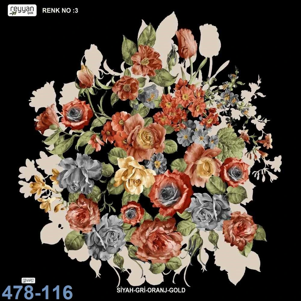 Reyyan İpek Desenli Oyalık Yazma 478-117