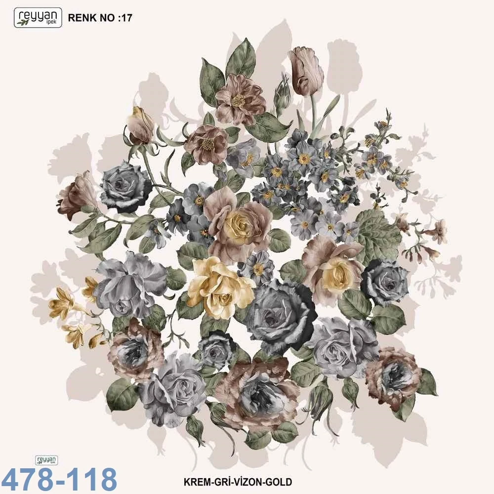 Reyyan İpek Desenli Oyalık Yazma 478-118