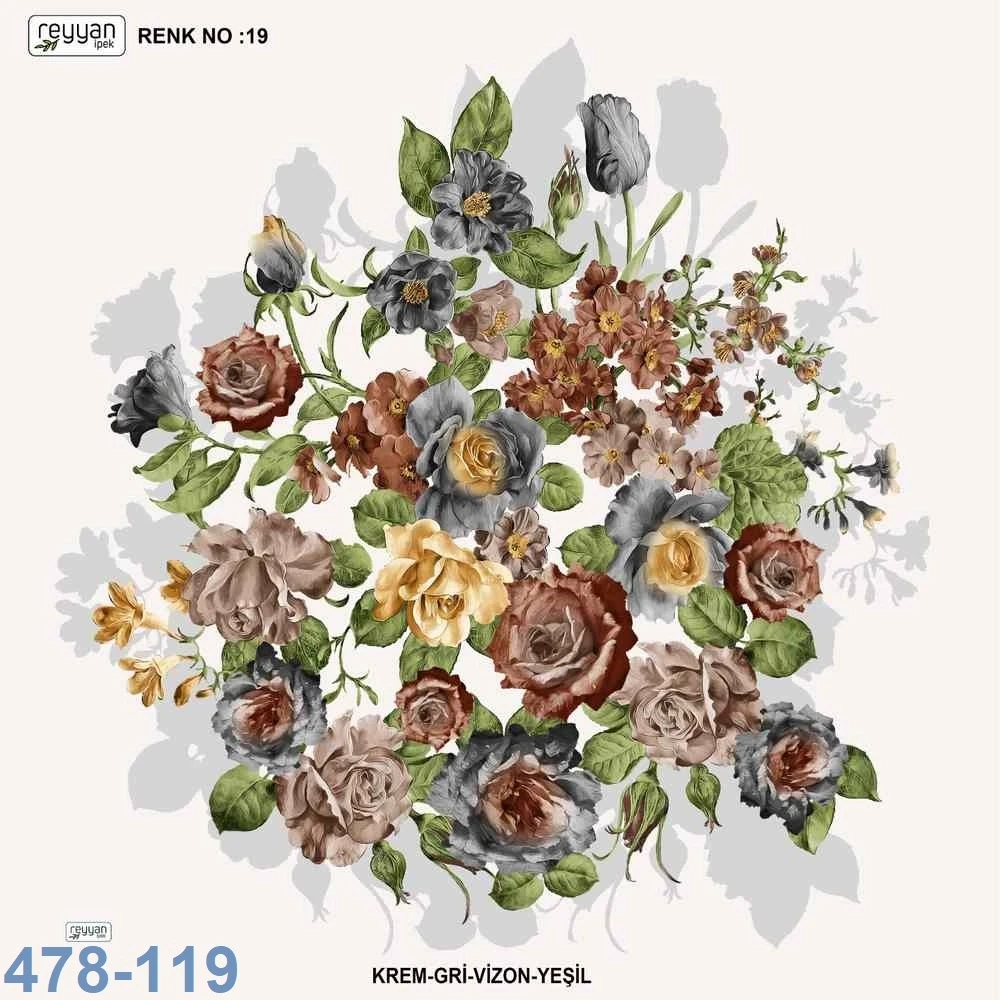 Reyyan İpek Desenli Oyalık Yazma 478-119