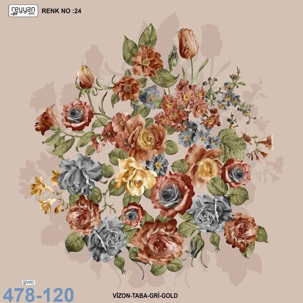 Reyyan İpek Desenli Oyalık Yazma 478-120