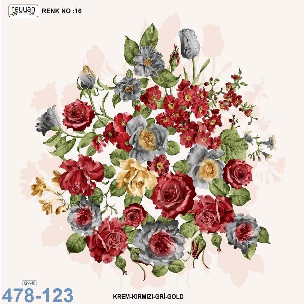 Reyyan İpek Desenli Oyalık Yazma 478-123