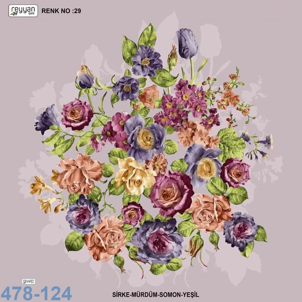 Reyyan İpek Desenli Oyalık Yazma 478-124