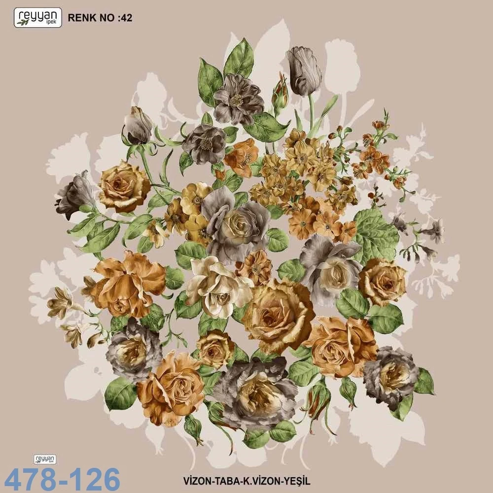 Reyyan İpek Desenli Oyalık Yazma 478-126