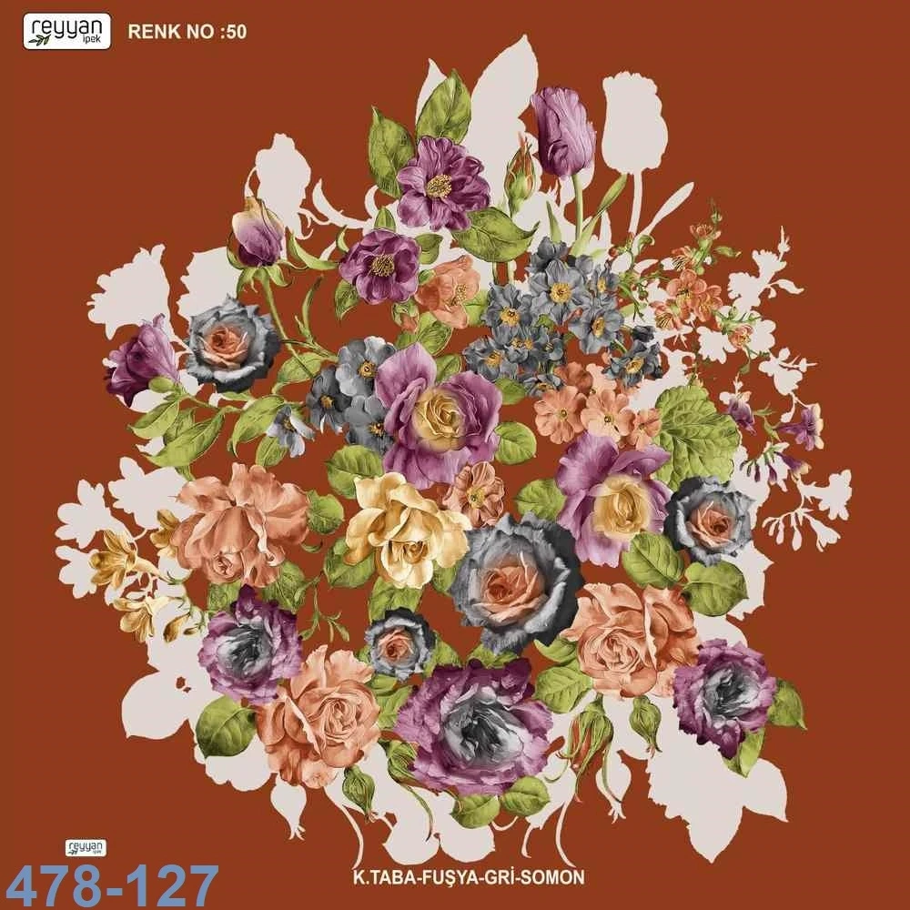 Reyyan İpek Desenli Oyalık Yazma 478-127