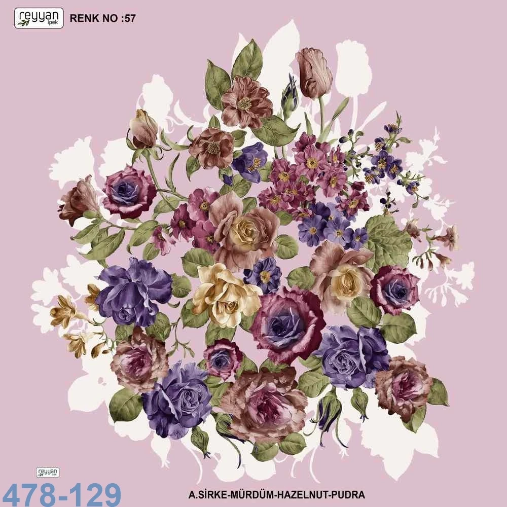 Reyyan İpek Desenli Oyalık Yazma 478-129