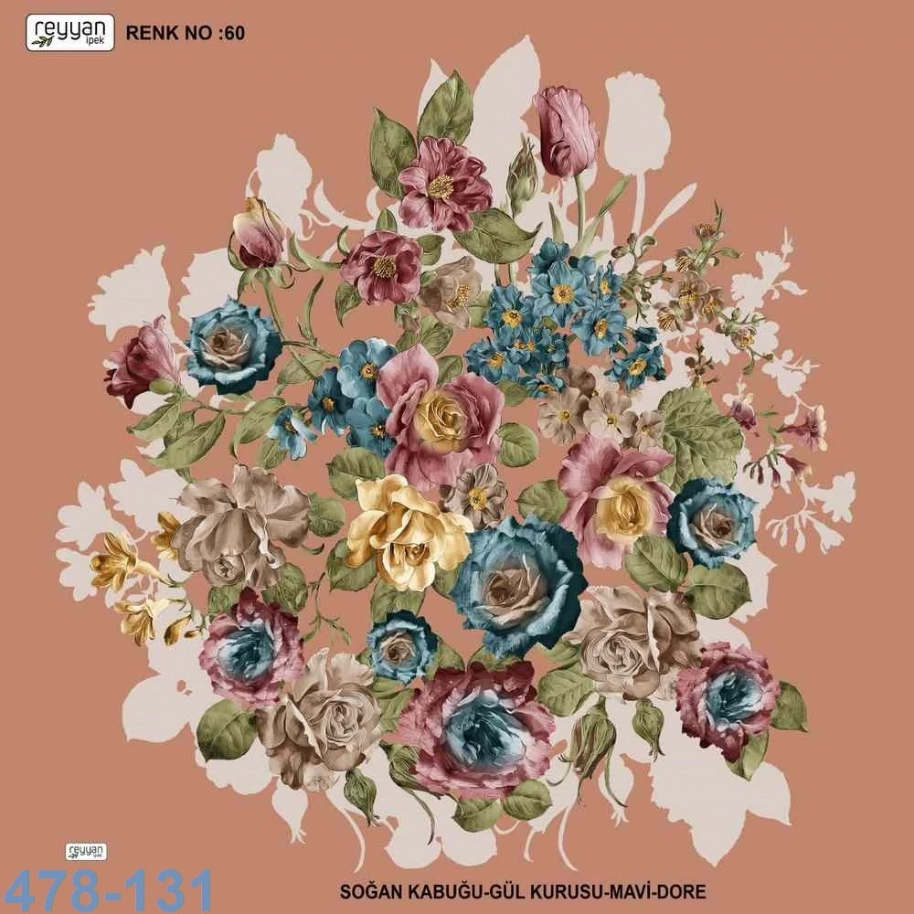 Reyyan İpek Desenli Oyalık Yazma 478-131