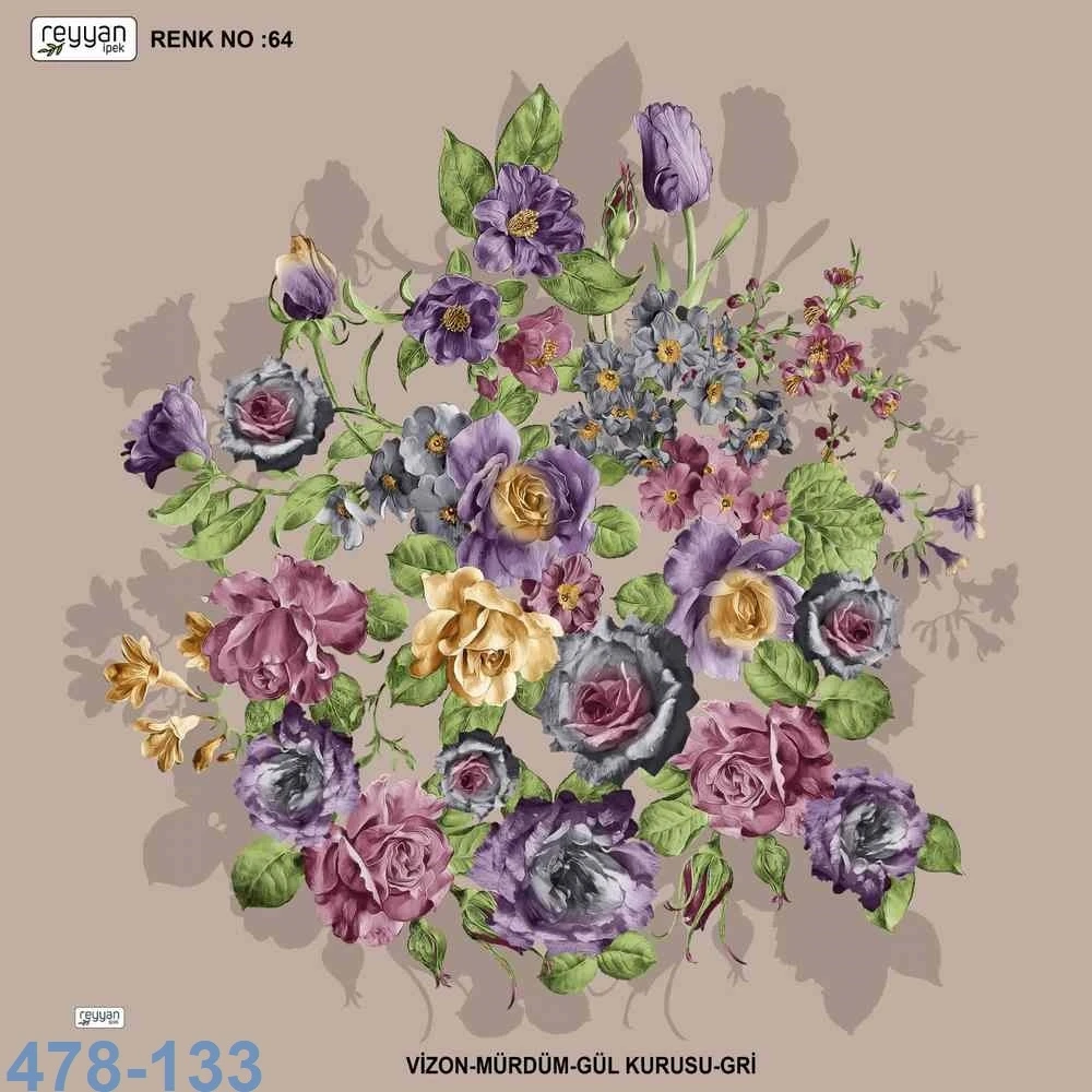 Reyyan İpek Desenli Oyalık Yazma 478-133