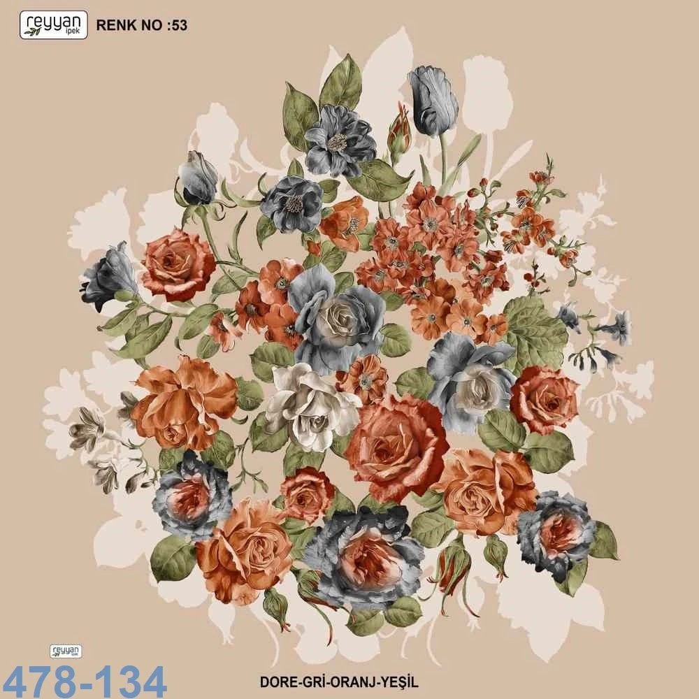 Reyyan İpek Desenli Oyalık Yazma 478-134