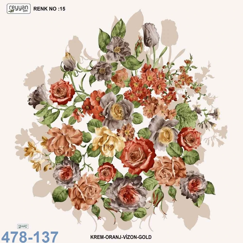 Reyyan İpek Desenli Oyalık Yazma 478-137