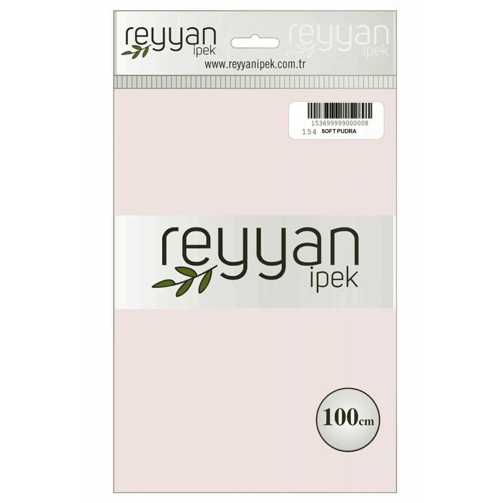 Reyyan İpek Düz Renk Oyalık Yazma reyyan-154 (soft pudra)