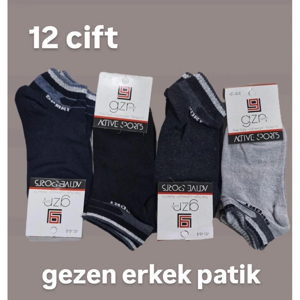 Aldano Gezen Patik Çorap  (12 çift Karışık)
