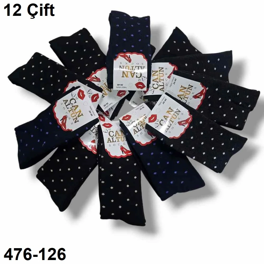 Can Altun Bayan Havlu Soket Çorap 12 Çift 476-126