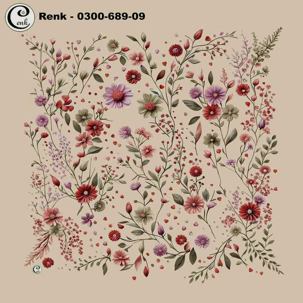 Cenk Desenli Oyalık Yazma 689-09