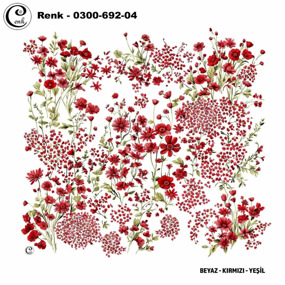 Cenk Desenli Oyalık Yazma 692-04
