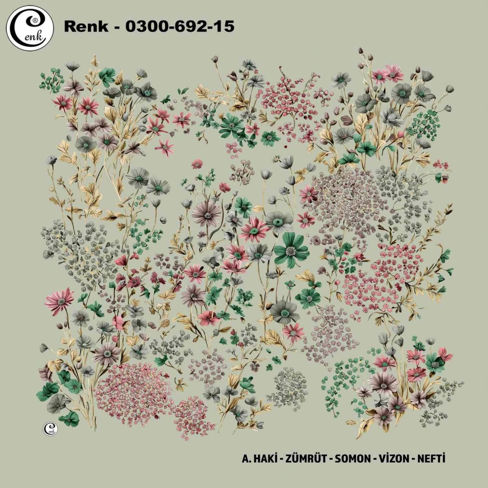 Cenk Desenli Oyalık Yazma 692-15