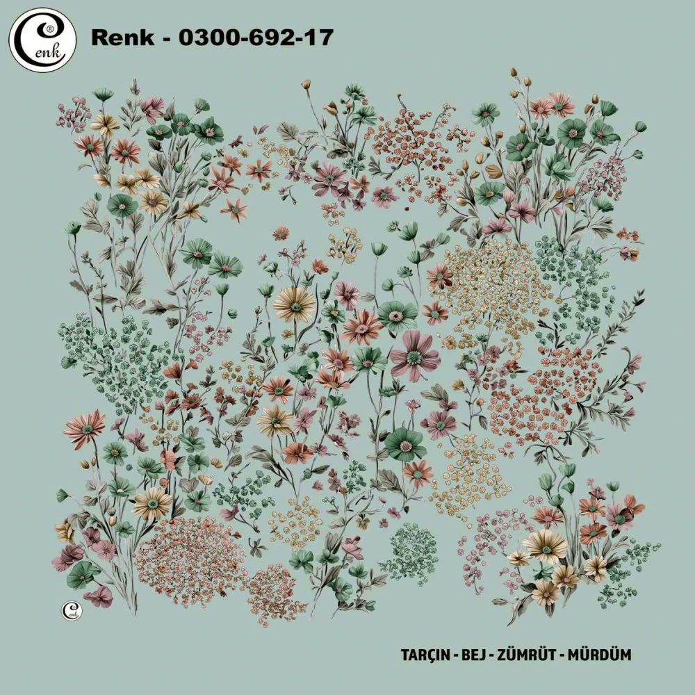 Cenk Desenli Oyalık Yazma 692-17