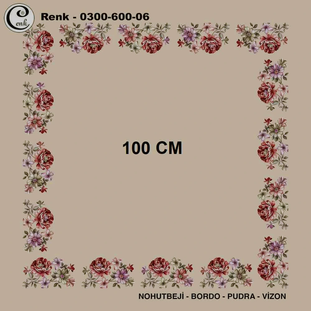 Cenk İçi Boş Oyalık Yazma (100 Cm) 600-06