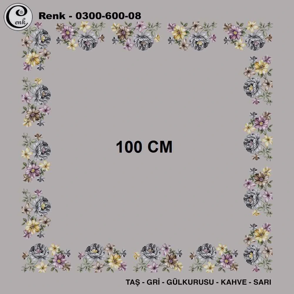 Cenk İçi Boş Oyalık Yazma (100 Cm) 600-08