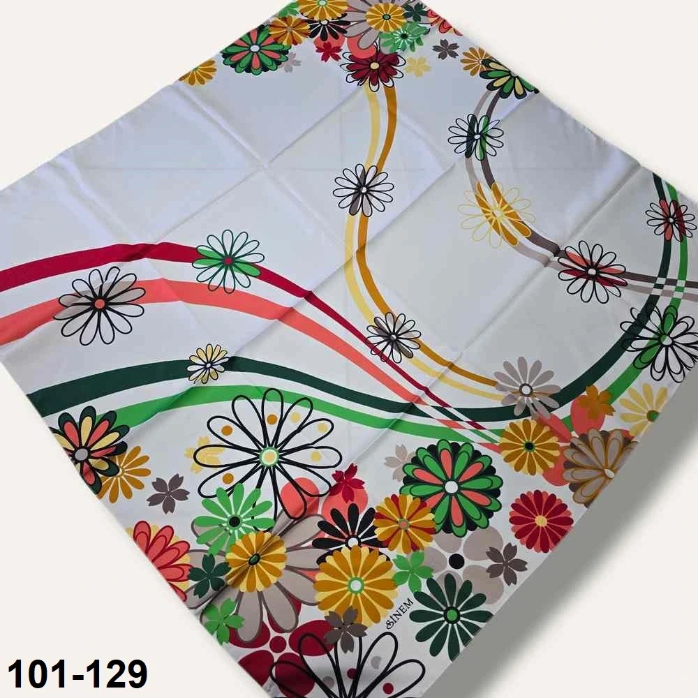 Desenli Rayon & Tivil Eşarp 101-129