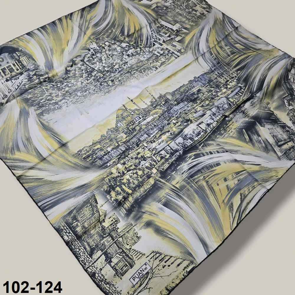 Desenli Rayon & Tivil Eşarp 102-124