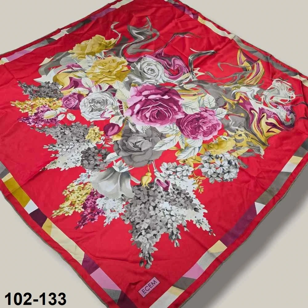 Desenli Rayon & Tivil Eşarp 102-133