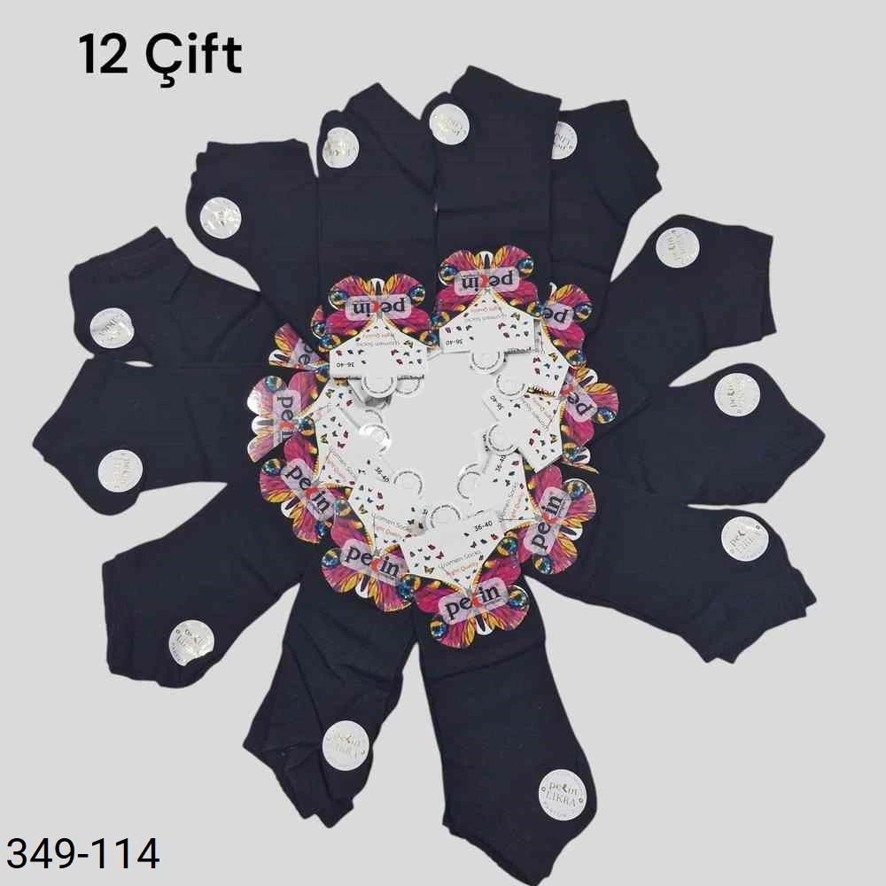 Pelin Bayan Patik Çorap Parfümlü (12 Çift ) 349-114