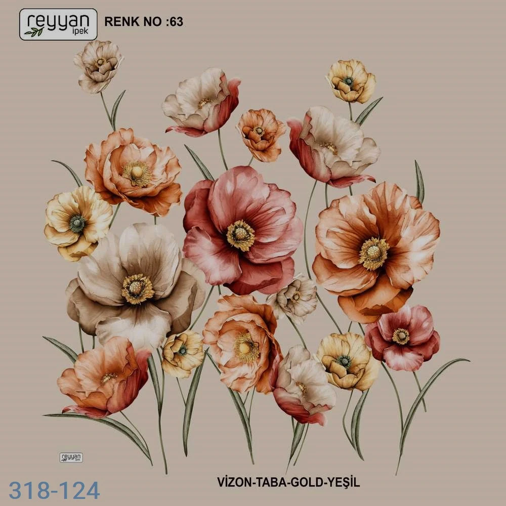 Reyyan İpek Desenli Oyalık Yazma 318-124