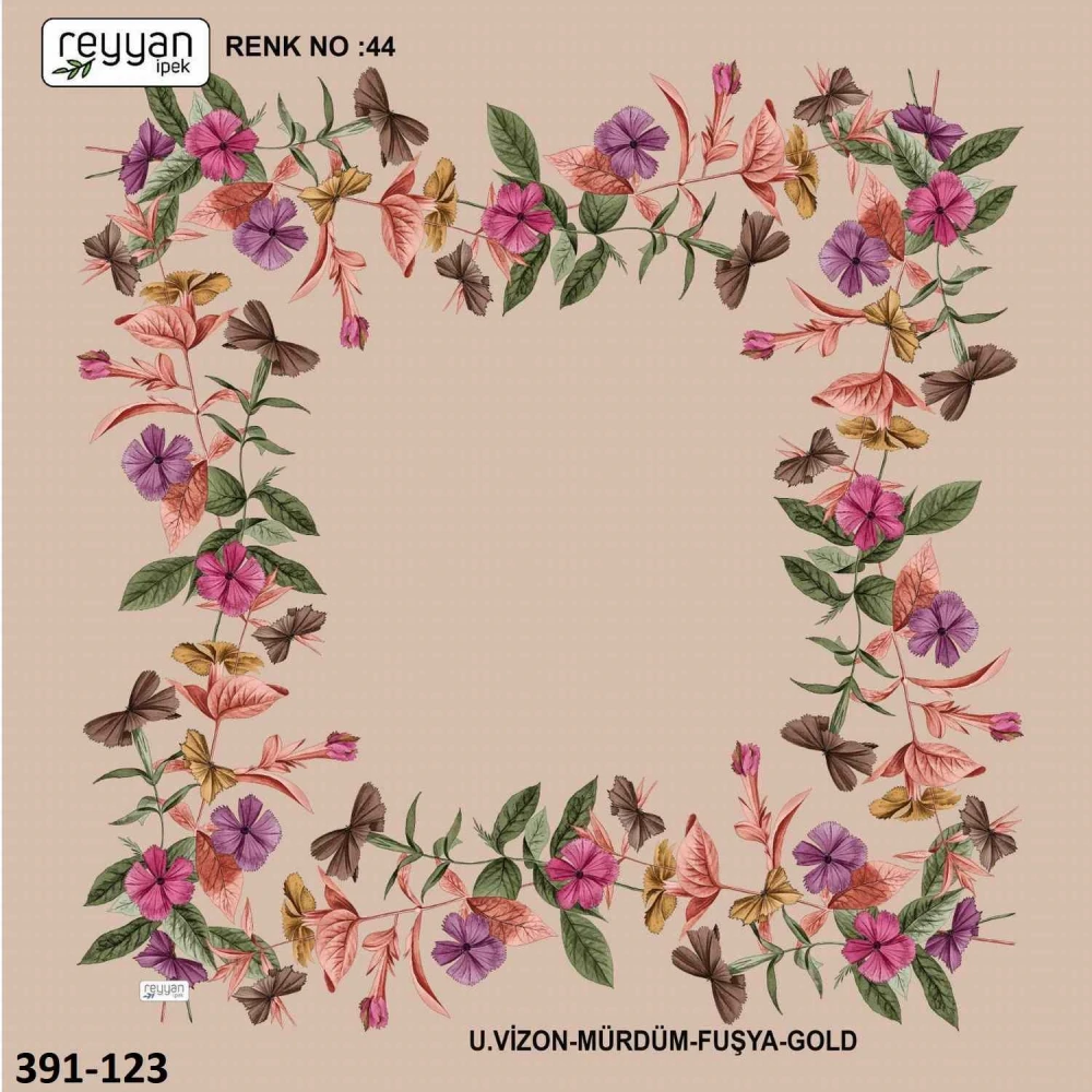 Reyyan İpek Desenli Oyalık Yazma 391-123