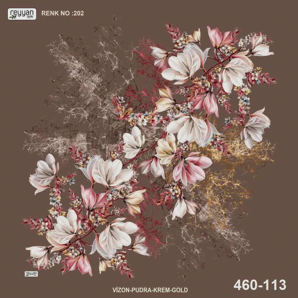 Reyyan İpek Desenli Oyalık Yazma 460-113