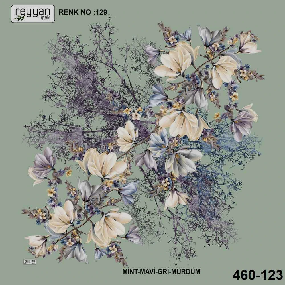Reyyan İpek Desenli Oyalık Yazma 460-123