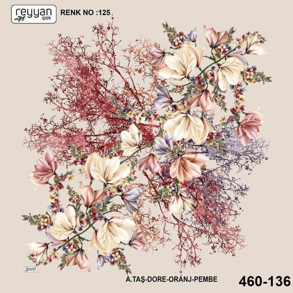 Reyyan İpek Desenli Oyalık Yazma 460-136