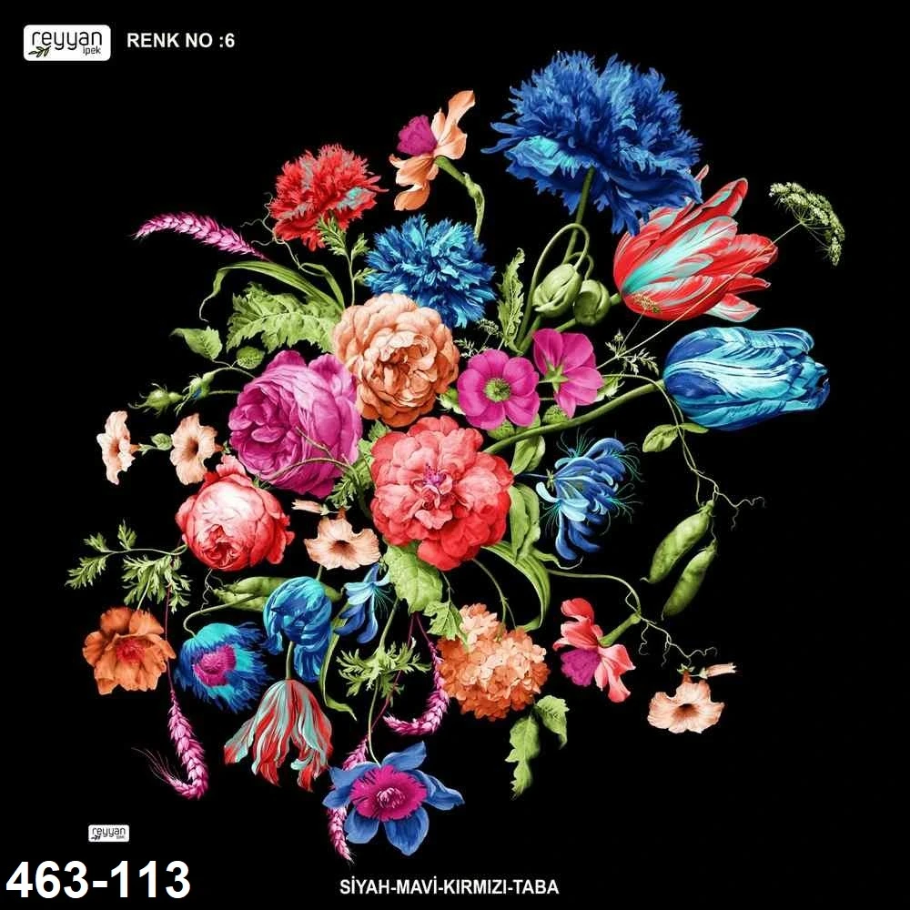 Reyyan İpek Desenli Oyalık Yazma 463-113