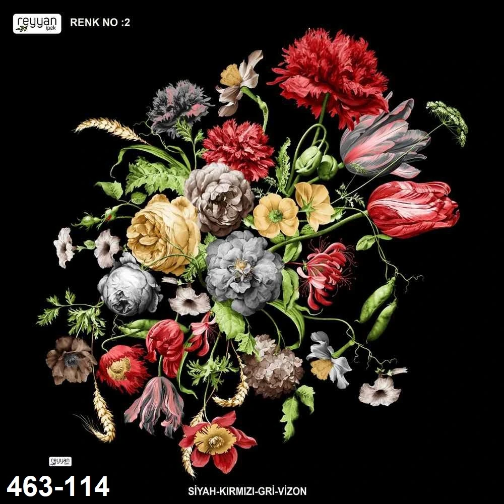 Reyyan İpek Desenli Oyalık Yazma 463-114
