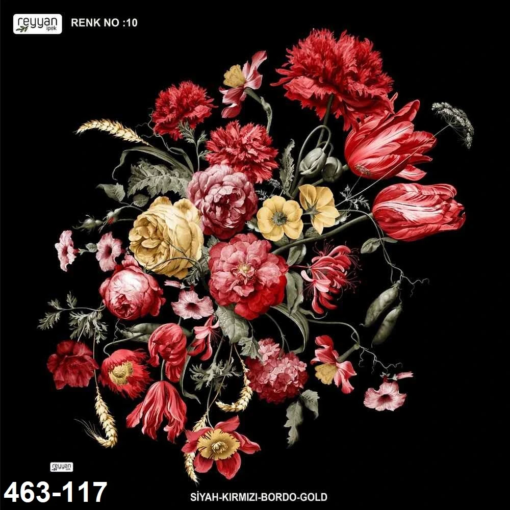 Reyyan İpek Desenli Oyalık Yazma 463-117