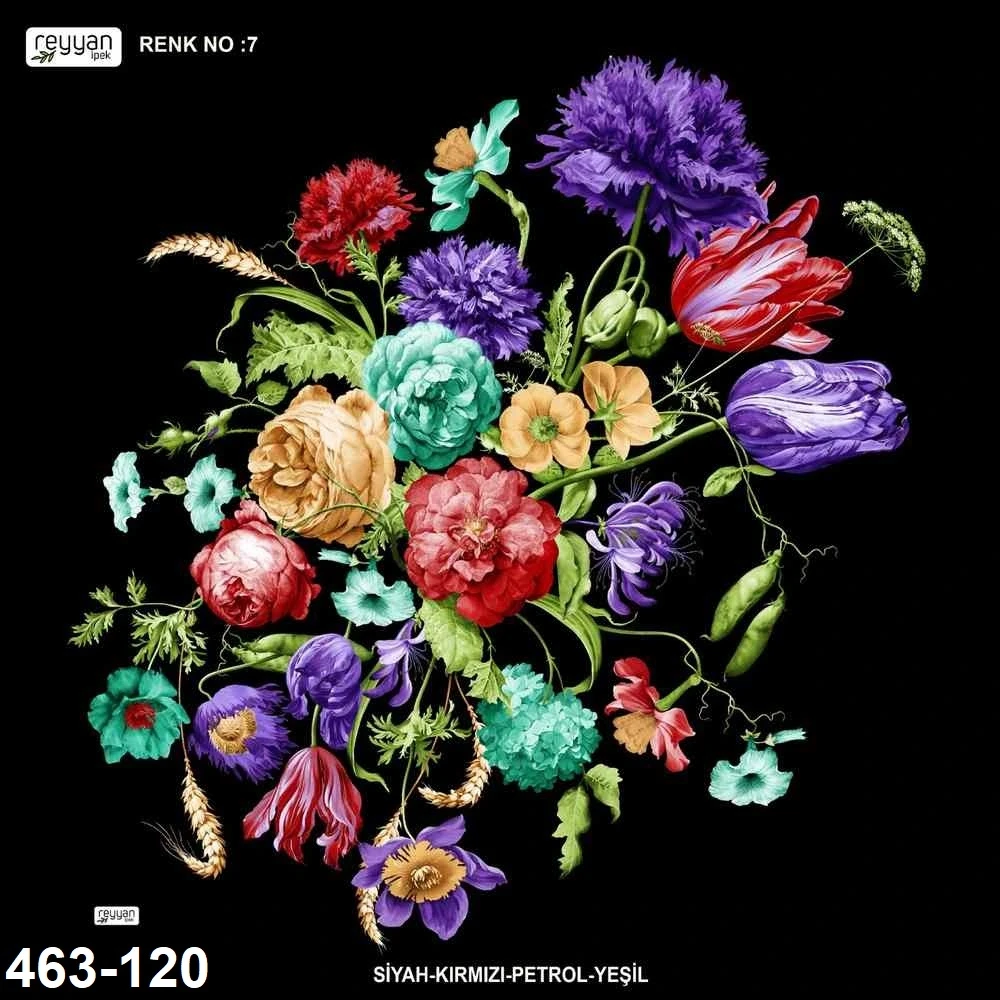 Reyyan İpek Desenli Oyalık Yazma 463-120