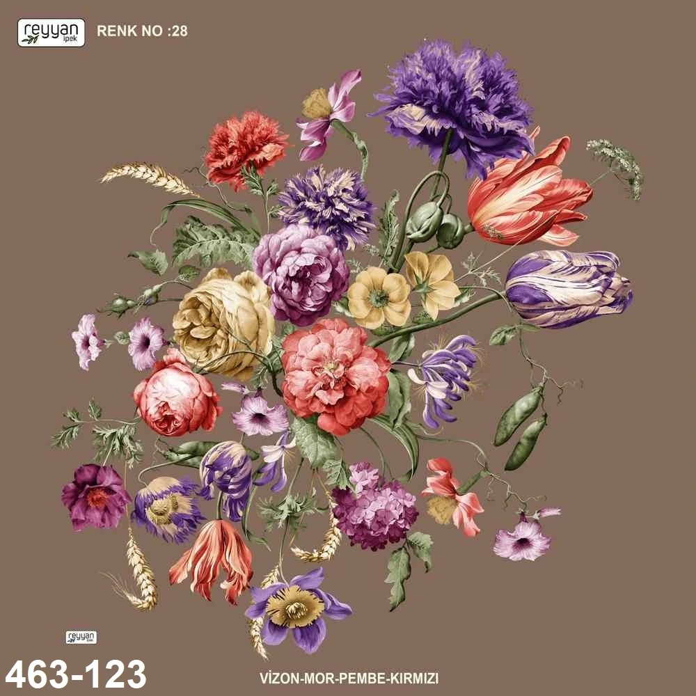 Reyyan İpek Desenli Oyalık Yazma 463-123