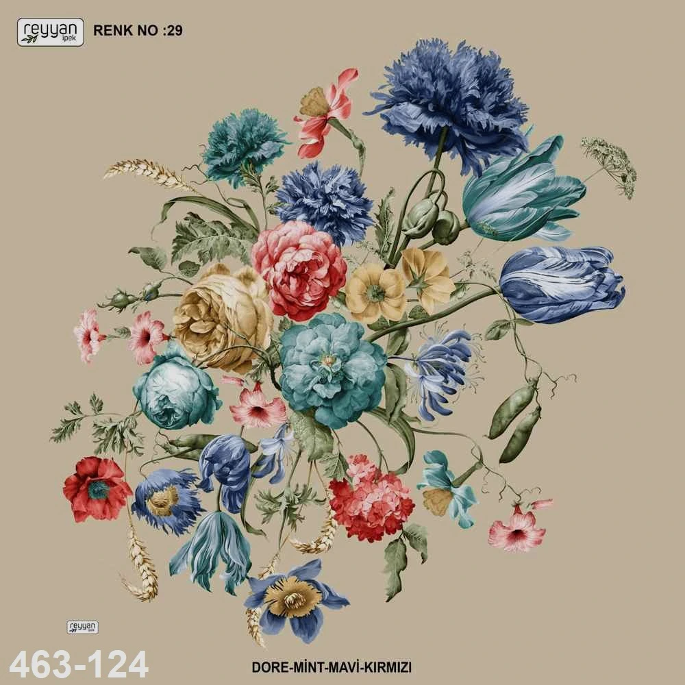 Reyyan İpek Desenli Oyalık Yazma 463-124