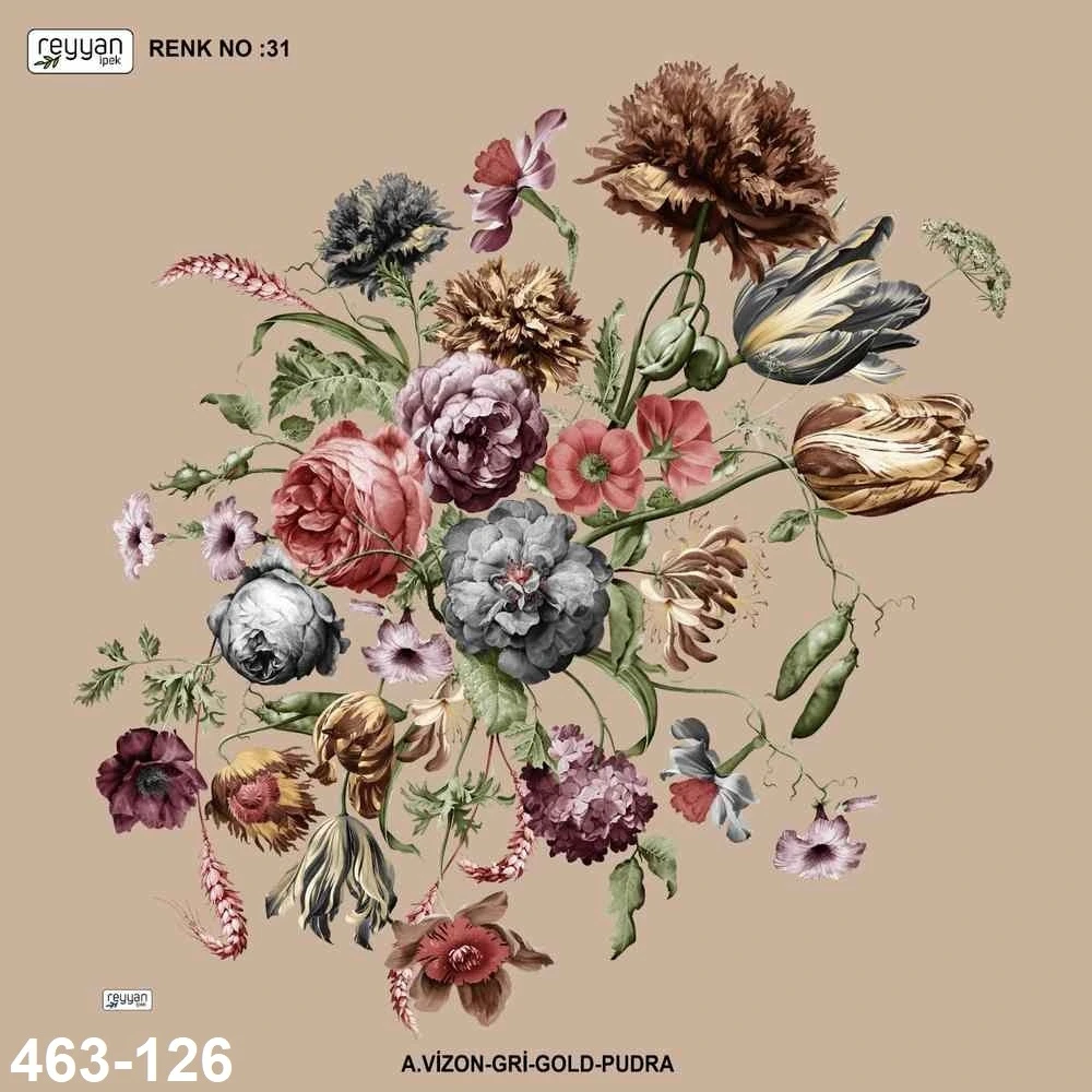 Reyyan İpek Desenli Oyalık Yazma 463-126