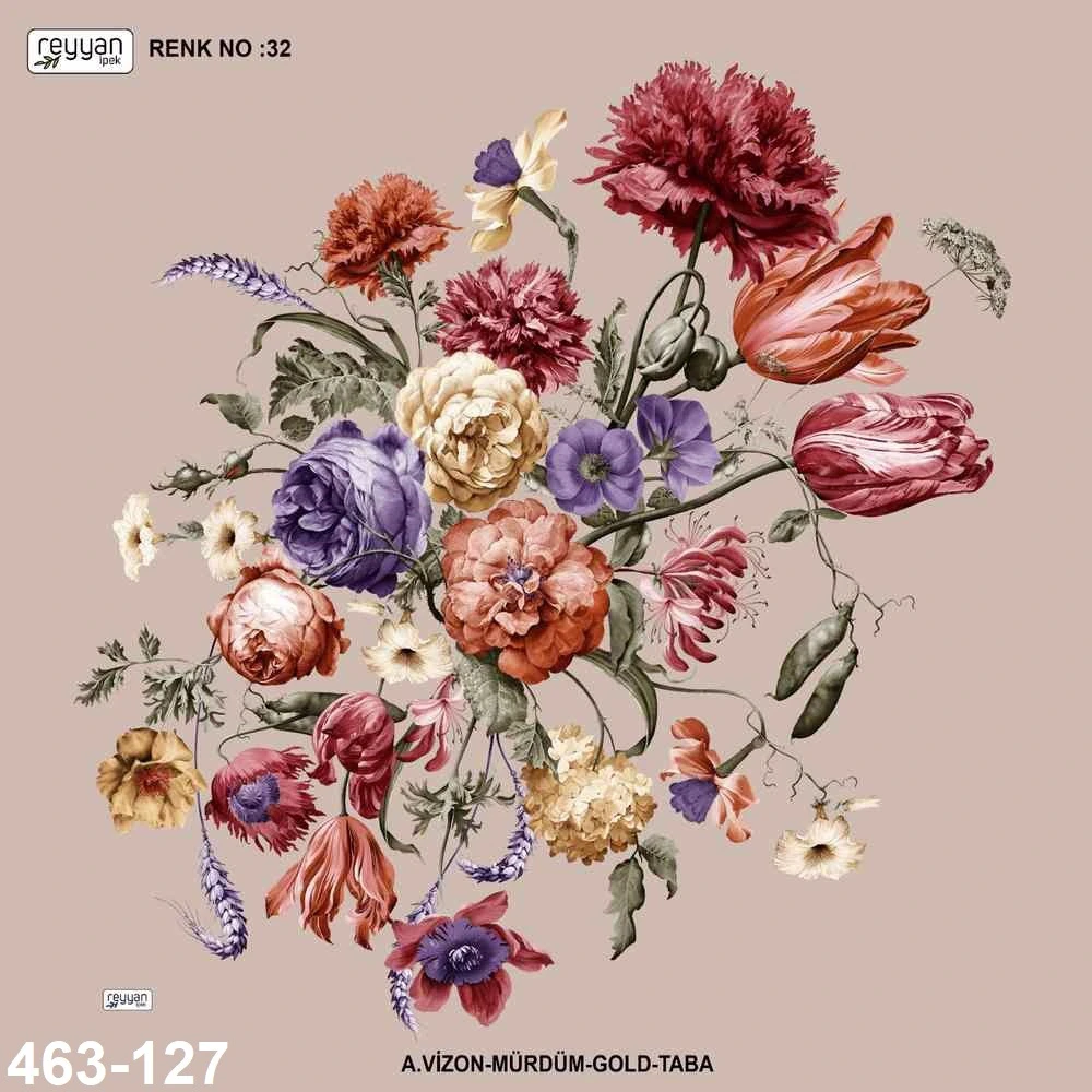 Reyyan İpek Desenli Oyalık Yazma 463-127