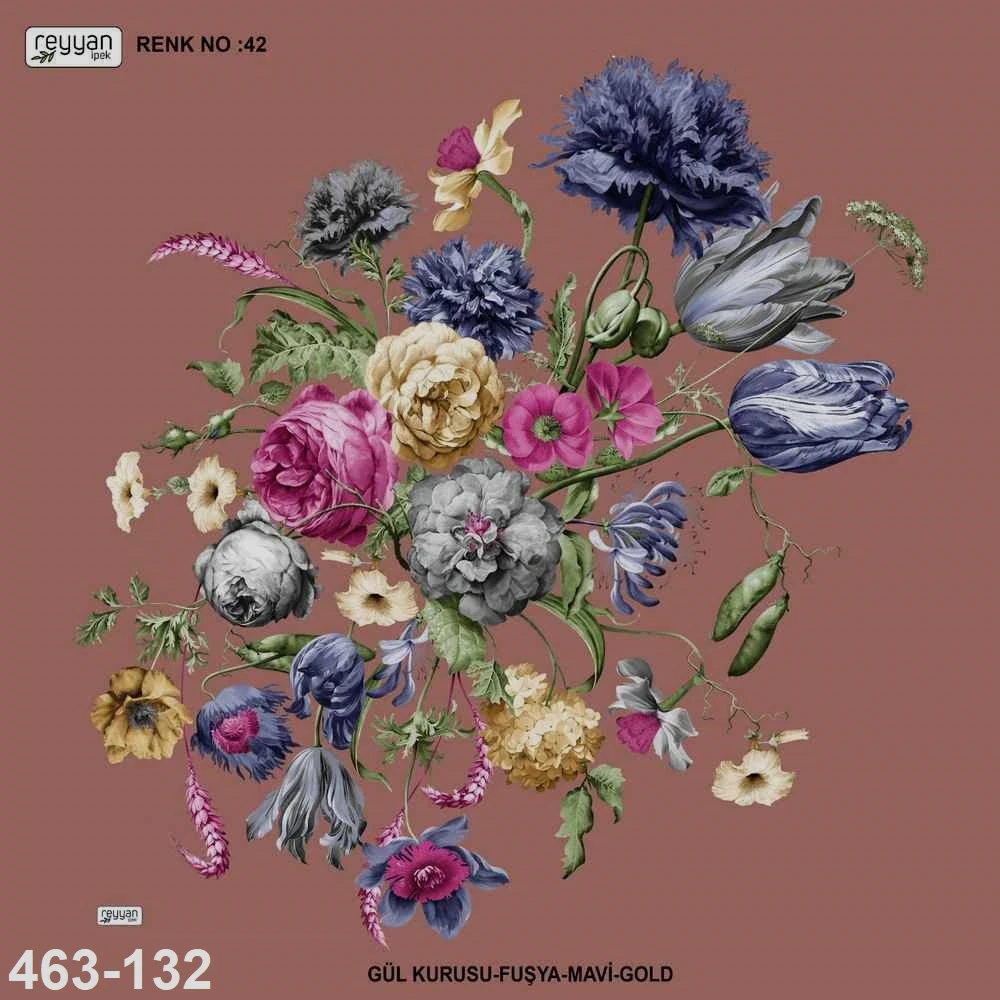 Reyyan İpek Desenli Oyalık Yazma 463-132